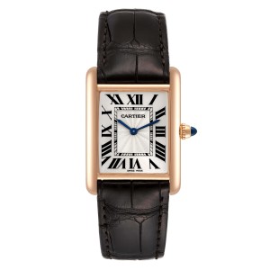 Cartier Tank Louis  Rose Gold Mechanical Mens Watch 
