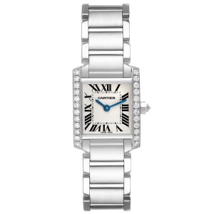 Cartier Tank Francaise White Gold Diamond Ladies Watch