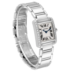 Cartier Tank Francaise White Gold Diamond Ladies Watch